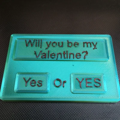 Thẻ tỏ tình Valentine độc đáo 3D - Will you be my Valentine?