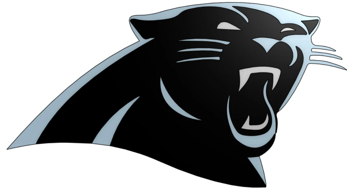 Mô hình logo Carolina Panthers 3D đa lớp cực chất cho người hâm mộ - Image 1