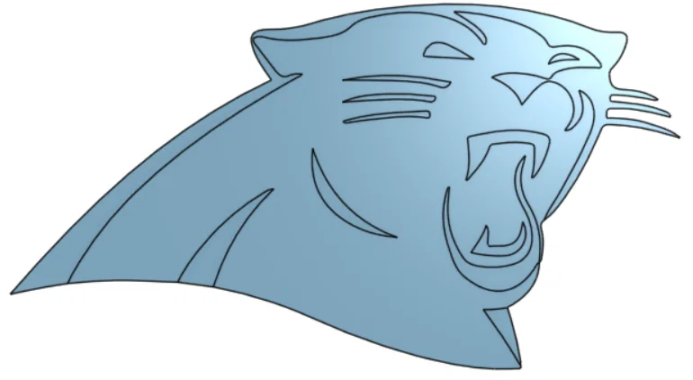 Mô hình logo Carolina Panthers 3D đa lớp cực chất cho người hâm mộ - Image 2