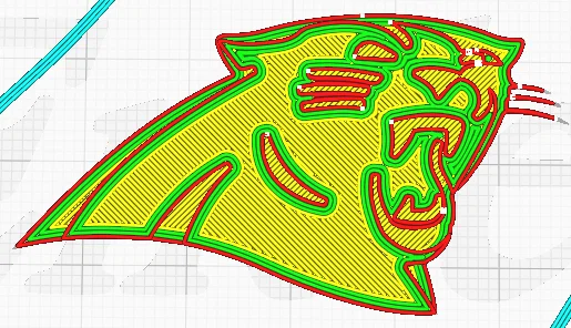 Mô hình logo Carolina Panthers 3D đa lớp cực chất cho người hâm mộ - Image 3