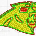 Mô hình logo Carolina Panthers 3D đa lớp cực chất cho người hâm mộ - Thumbnail 3