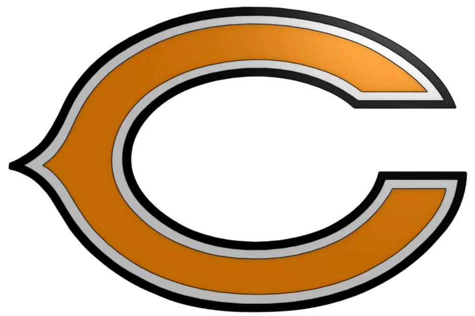Mô hình logo Chicago Bears đa lớp - File in 3D đẹp mắt cho fan hâm mộ - Image 1