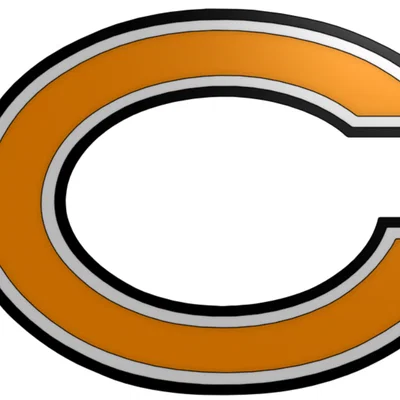 Mô hình logo Chicago Bears đa lớp - File in 3D đẹp mắt cho fan hâm mộ