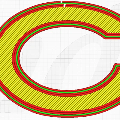 Mô hình logo Chicago Bears đa lớp - File in 3D đẹp mắt cho fan hâm mộ