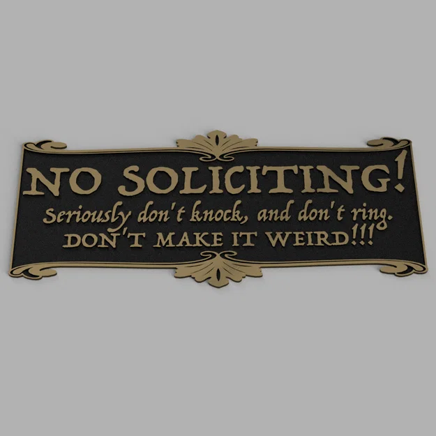 Bảng “No Soliciting” (Không nhận chào mời) - Image 2