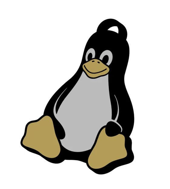Móc khóa Linux Tux đa sắc (Multicolor) in 3D cực chất - Image 1