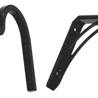 Bộ móc treo tường 3D đa năng: Treo đèn lồng và chậu cây xinh xắn