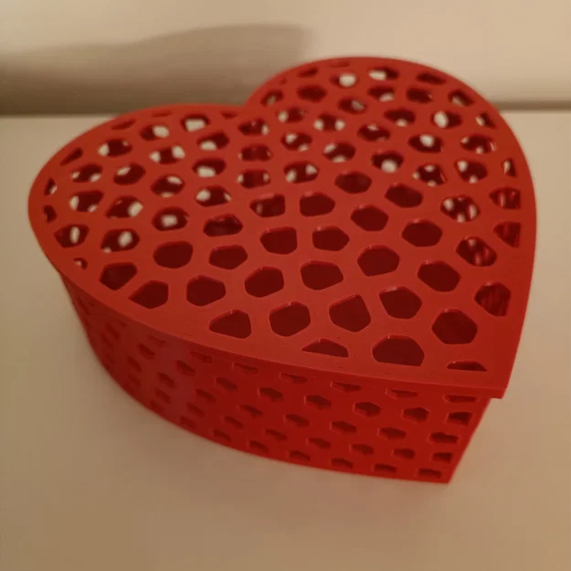 Hộp Trái Tim Valentine (Voronoi) có Nắp - Image 6
