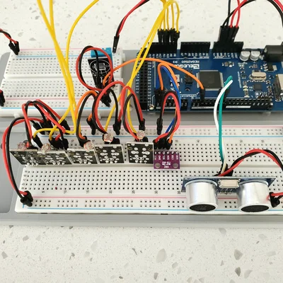 Arduino Mega kèm Breadboard (2 breadboard)