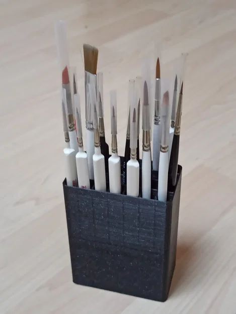 Hũ đựng cọ 28 ngăn (có/không chân Ikea Skådis) - Pot pour pinceaux 28 slots - Image 1