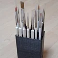 Hũ đựng cọ 28 ngăn (có/không chân Ikea Skådis) - Pot pour pinceaux 28 slots - Thumbnail 1