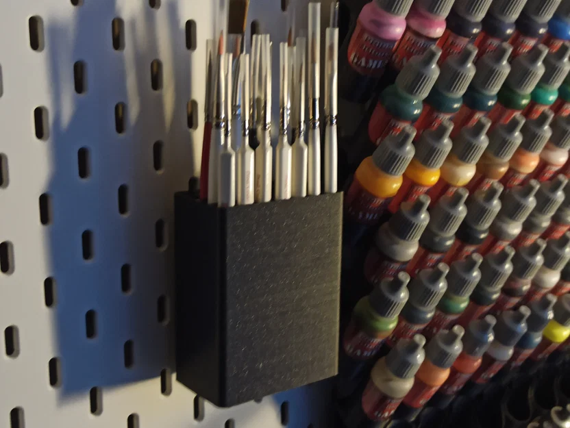 Hũ đựng cọ 28 ngăn (có/không chân Ikea Skådis) - Pot pour pinceaux 28 slots - Image 2