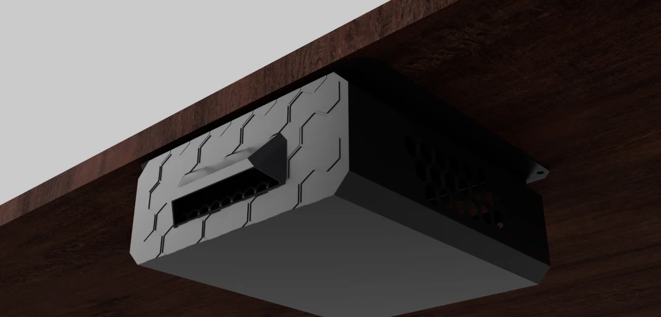 Ngăn kéo gắn dưới bàn họa tiết lục giác (Underdesk Drawer with Hexagonic Design) - Image 1