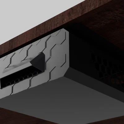 Ngăn kéo gắn dưới bàn họa tiết lục giác (Underdesk Drawer with Hexagonic Design)