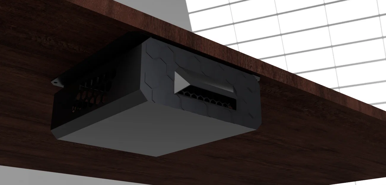 Ngăn kéo gắn dưới bàn họa tiết lục giác (Underdesk Drawer with Hexagonic Design) - Image 2