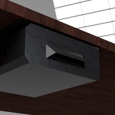 Ngăn kéo gắn dưới bàn họa tiết lục giác (Underdesk Drawer with Hexagonic Design)