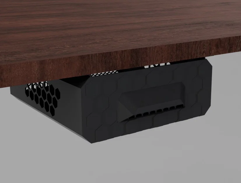 Ngăn kéo gắn dưới bàn họa tiết lục giác (Underdesk Drawer with Hexagonic Design) - Image 3