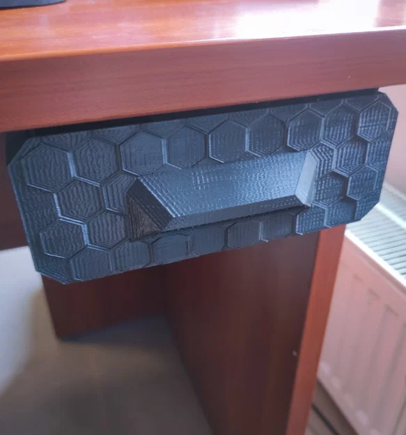Ngăn kéo gắn dưới bàn họa tiết lục giác (Underdesk Drawer with Hexagonic Design) - Image 6
