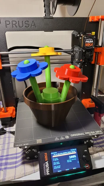 Mô hình chậu hoa LEGO 3D cỡ lớn trang trí bàn làm việc độc đáo - Image 1