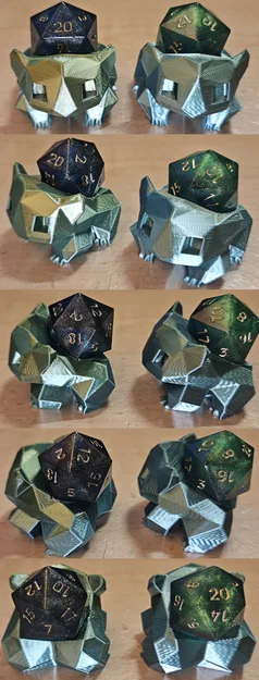 Đế giữ xúc xắc (d20) Bulbasaur phong cách Low-Poly - Image 4