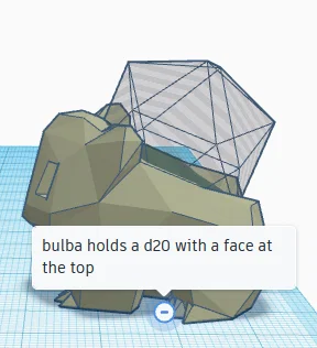 Đế giữ xúc xắc (d20) Bulbasaur phong cách Low-Poly - Image 6