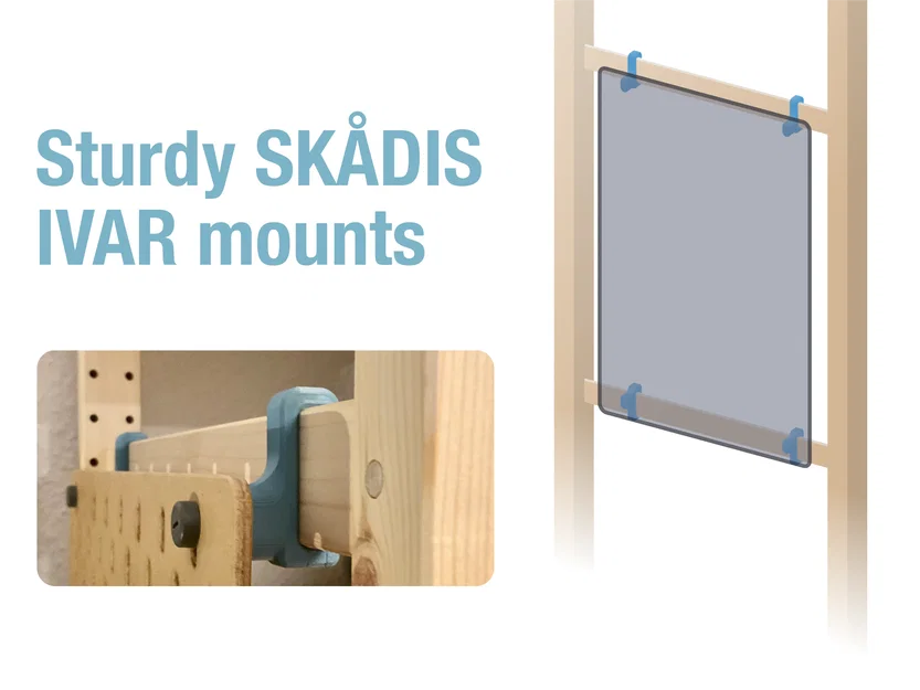 Mount SKÅDIS gắn hông kệ IVAR 50 cm (bản chắc chắn) - Image 1
