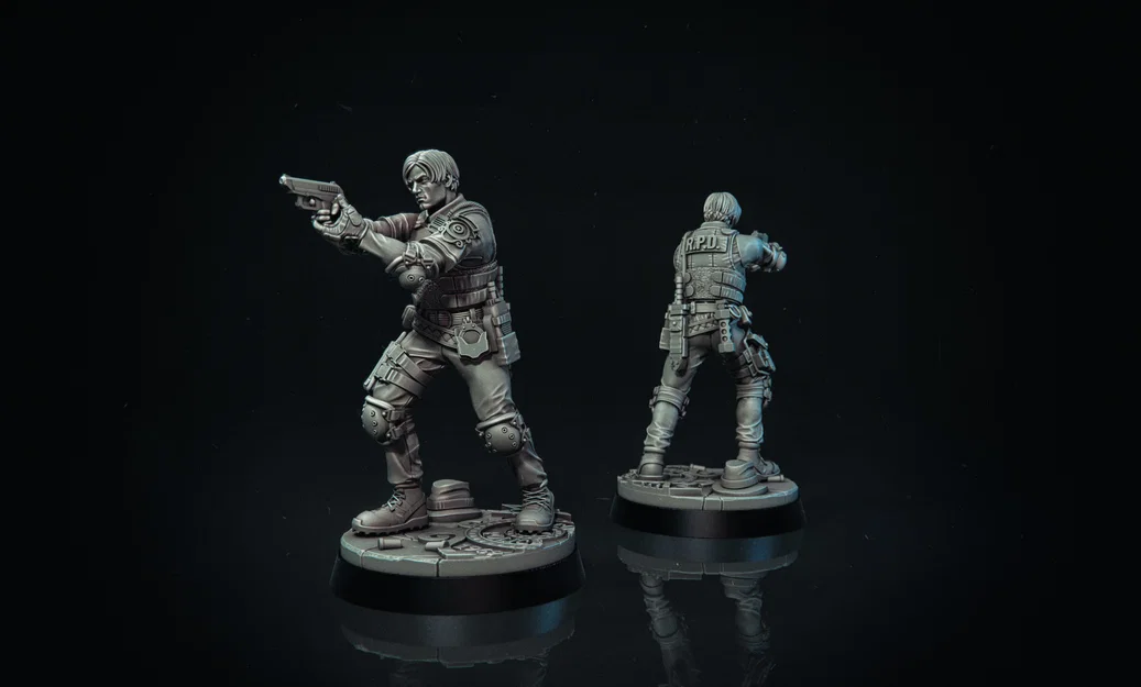 Mô hình 3D Leon S. Kennedy Resident Evil 2 chi tiết cực đẹp - Image 2