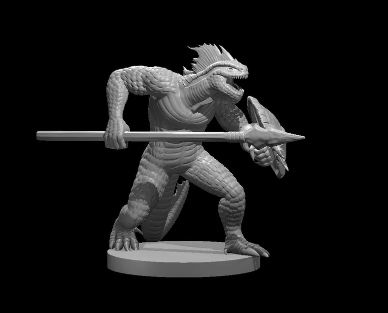 Lizardfolk cầm giáo và khiên (Lizardfolk w Spear n Shield) - Image 1