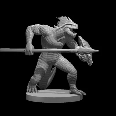 Lizardfolk cầm giáo và khiên (Lizardfolk w Spear n Shield)