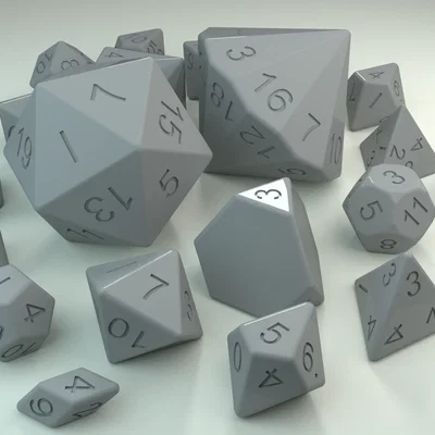Bộ xúc xắc đa diện (dice set) tiêu chuẩn cho tabletop game