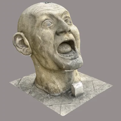 Mô hình 3D bức tượng người đàn ông đang la hét Hlava từ Séc