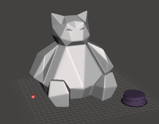 Mô hình heo đất Snorlax Lowpoly - Tự in 3D dễ thương - Image 1