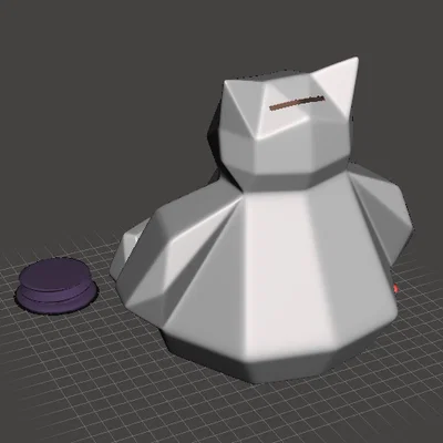 Mô hình heo đất Snorlax Lowpoly - Tự in 3D dễ thương
