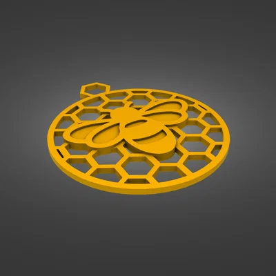 Bông tai Ong Tổ Lục Giác (Honeycomb Bee Earrings)