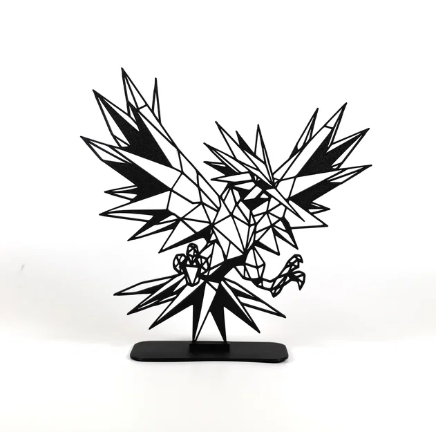 Zapdos Low Poly Hình Học (Geometric Low Poly Zapdos) - Image 1