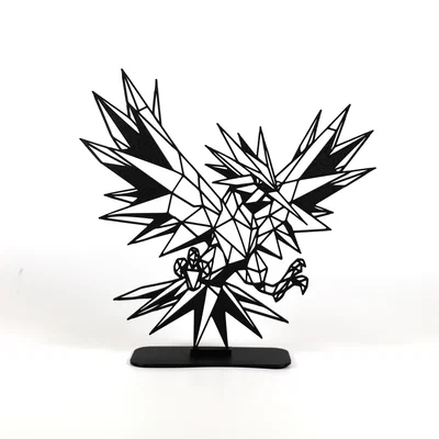 Zapdos Low Poly Hình Học (Geometric Low Poly Zapdos)