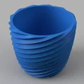 Chậu cây cảnh in 3D thiết kế xoắn ốc hiện đại - Thumbnail 1