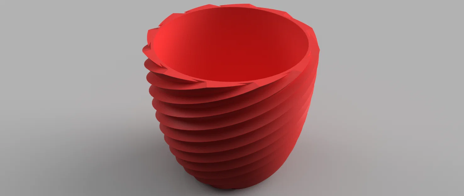 Chậu cây cảnh in 3D thiết kế xoắn ốc hiện đại - Image 3
