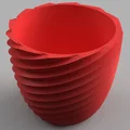 Chậu cây cảnh in 3D thiết kế xoắn ốc hiện đại - Thumbnail 3