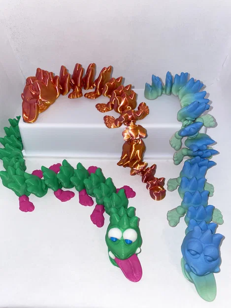 Mô hình rồng 3D Dragon My Feet: Đồ chơi khớp nối linh hoạt siêu cưng - Image 2