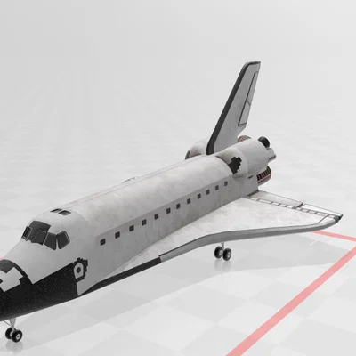 Mô hình 3D tàu vũ trụ Space Shuttle Challenger ấn tượng