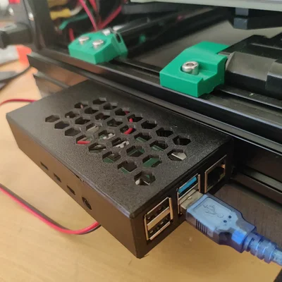 Case Raspberry Pi 4 gắn extrusion 2020, tích hợp LM2596
