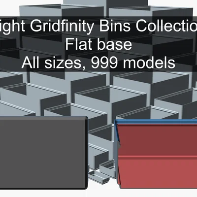 Bộ sưu tập khay Light Gridfinity đáy phẳng (Flat Base)