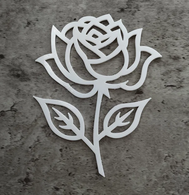 Mẫu in 3D hoa hồng 2D nghệ thuật cho quà tặng Valentine, 8/3 - Image 1