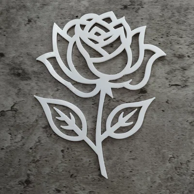 Mẫu in 3D hoa hồng 2D nghệ thuật cho quà tặng Valentine, 8/3