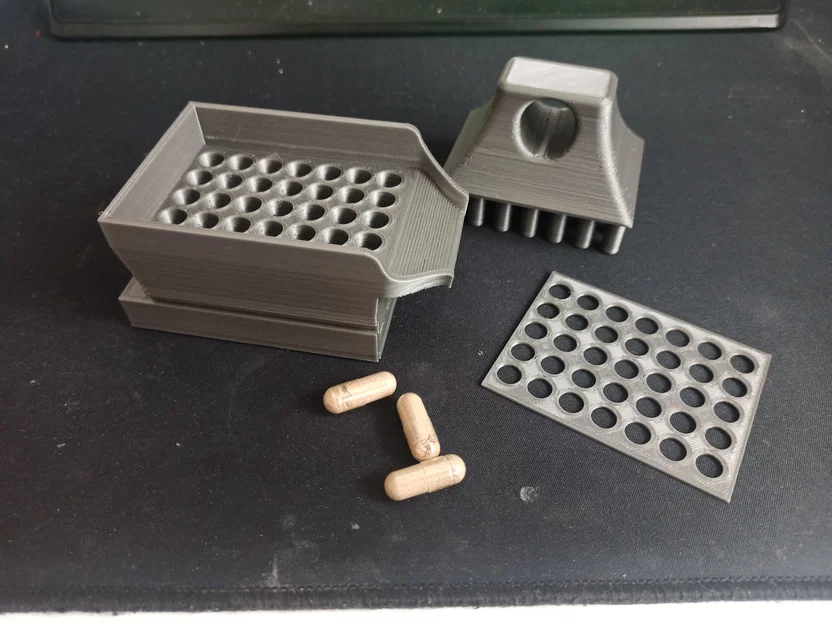 Bộ dụng cụ đóng viên nang thuốc size 00 in 3D tiện lợi - Image 1