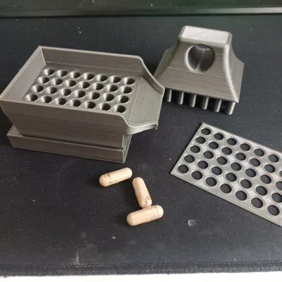 Bộ dụng cụ đóng viên nang thuốc size 00 in 3D tiện lợi