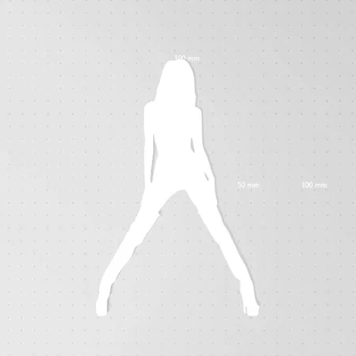 Mô hình trang trí tường Silhouette nữ quyến rũ (Wall Art)