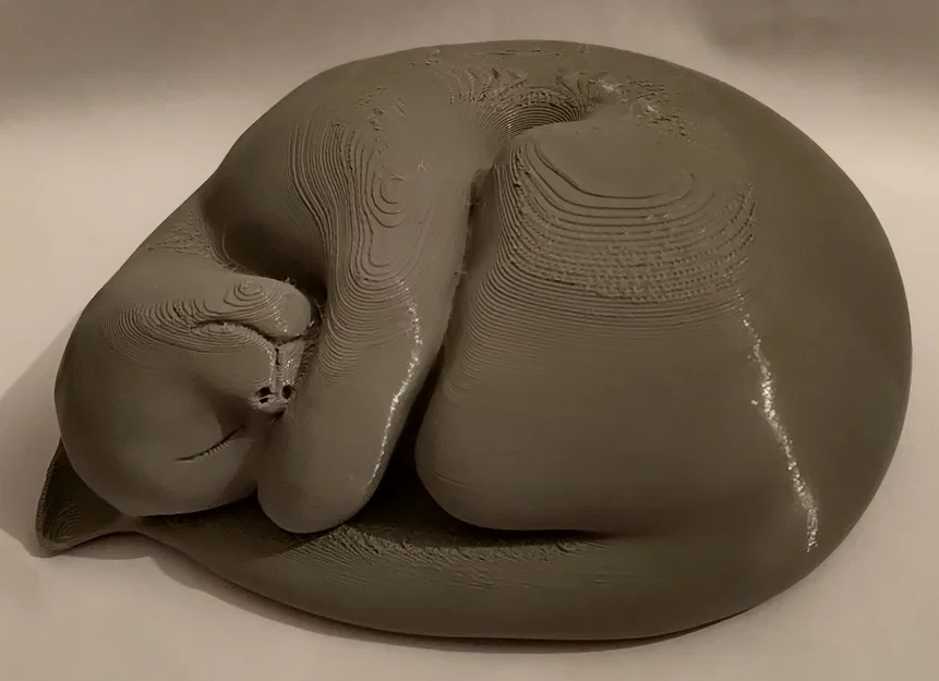 Mô hình chú mèo đang ngủ (Sleepy Cat) - File in 3D đáng yêu - Image 1