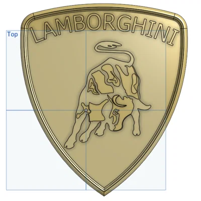 Mô hình 3D Logo Huy hiệu Lamborghini (Lambo Coin V2) cực chất